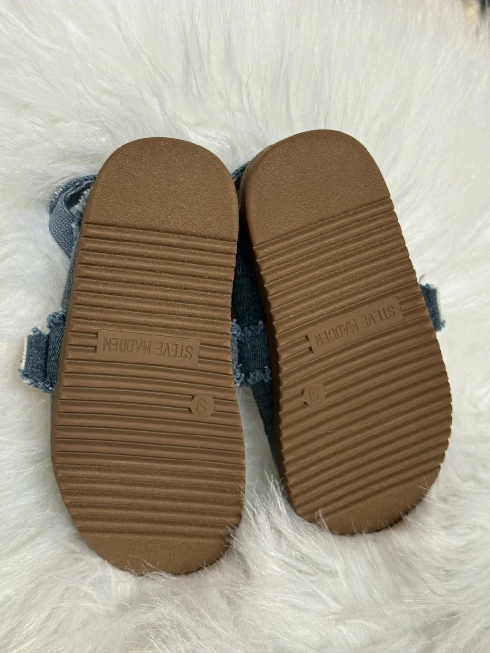 Steve Madden Denim Kids Moccasins with Colorful Embellishments - Blue